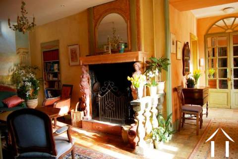 The entrance and lounge area to the main house/reception rooms of the B&B. 