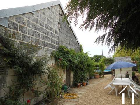 This is the large stone outbuilding located next to the house. It already has several large rooms on the ground floor and has a loft area - all of which are ripe for conversion. 