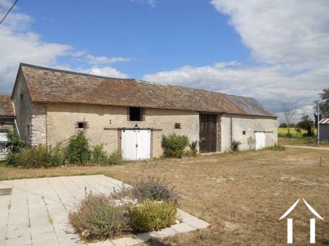 The large barn, appromximately 25m long x 5m deep has two levels. Currently not used, it could easily be developed into a number of separate holiday gîtes / accommodation. Equally, there is space for an indoor / all-weather swimming pool. 