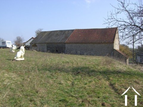 Terrain with barn 