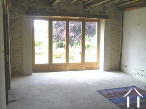 living room in renovated barn