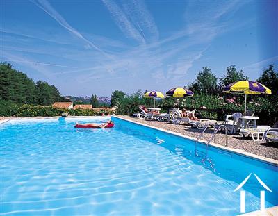 Large heated swimming with security
