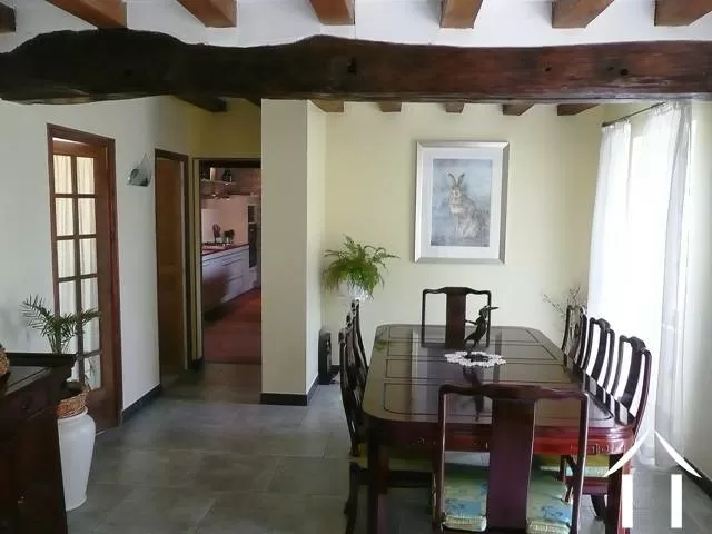 The dining hallway links the kitchen to all the other key rooms on the ground floor. 