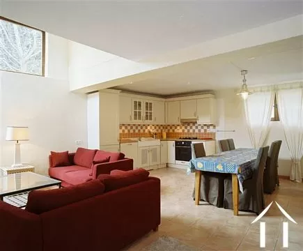 Living room in gîte