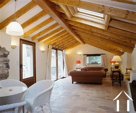 Living room in gîte