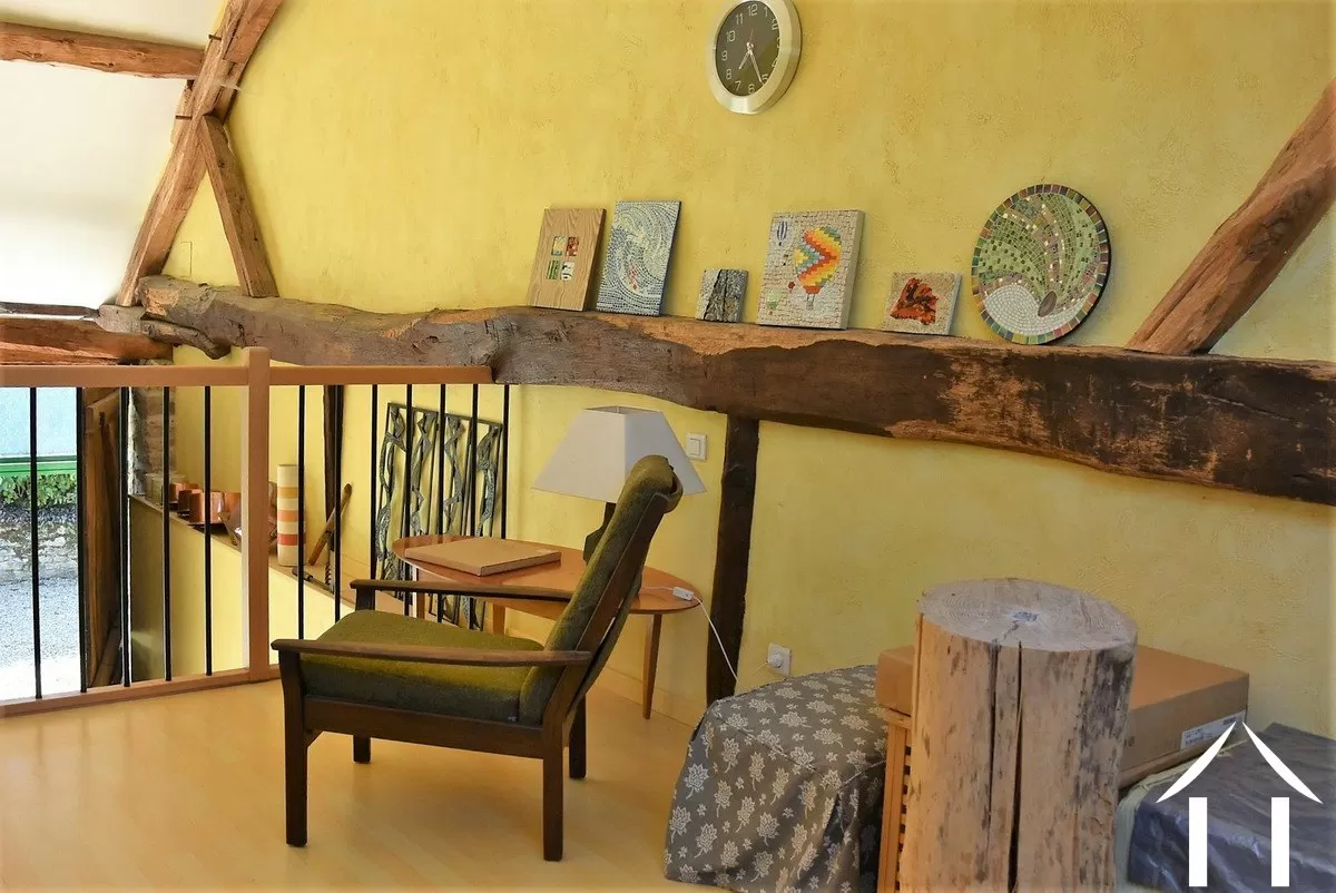 mezzanine in the barn ideal for an artist