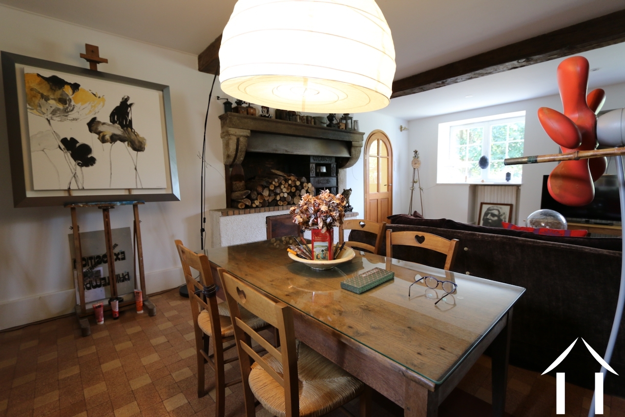 House 2: dining area in living room