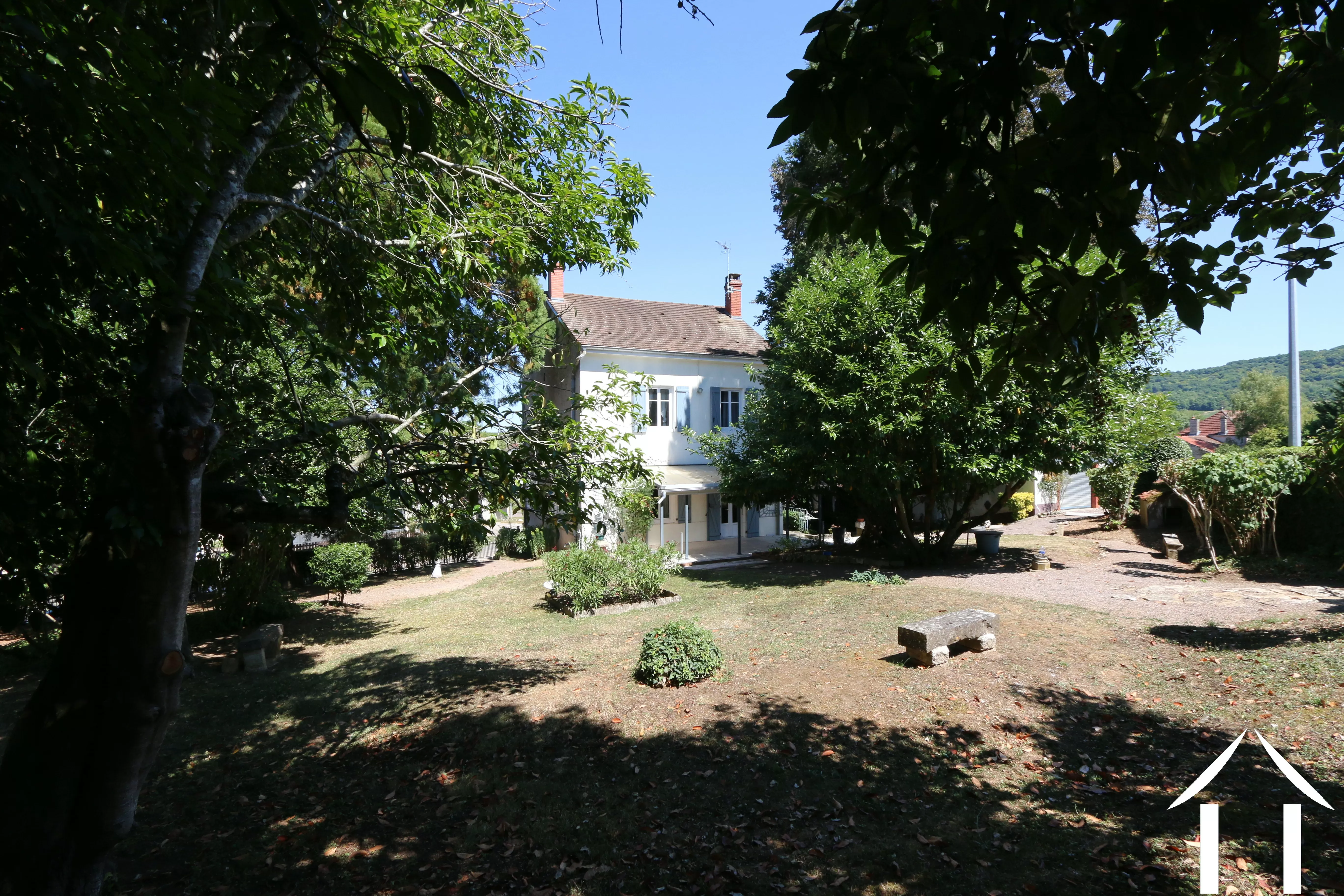 House seen from the top of the garden