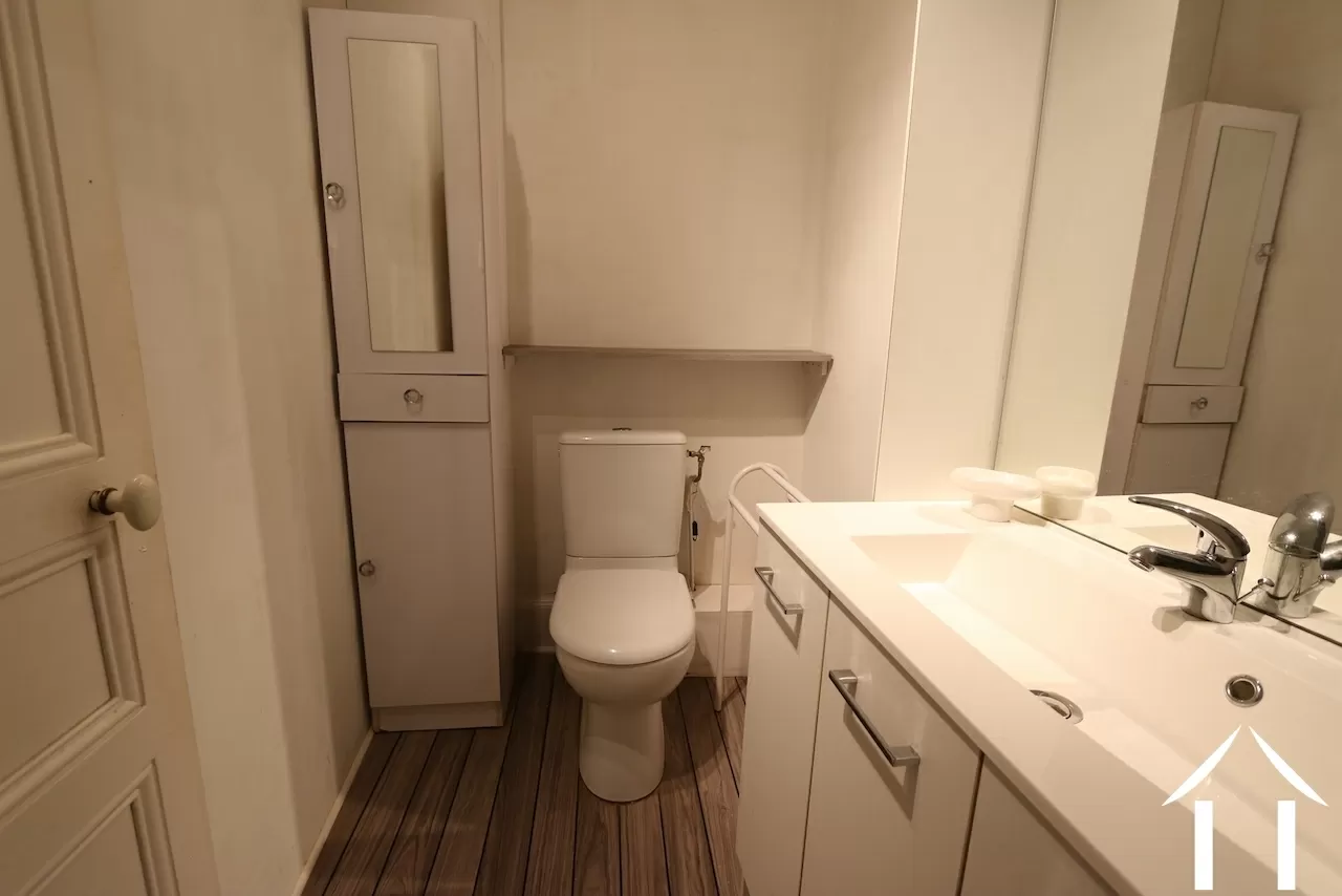 Upstairs toilet and wash basin