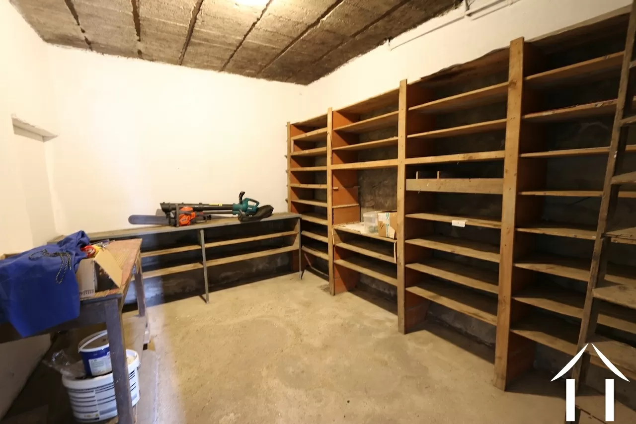 Street level basement, storage room