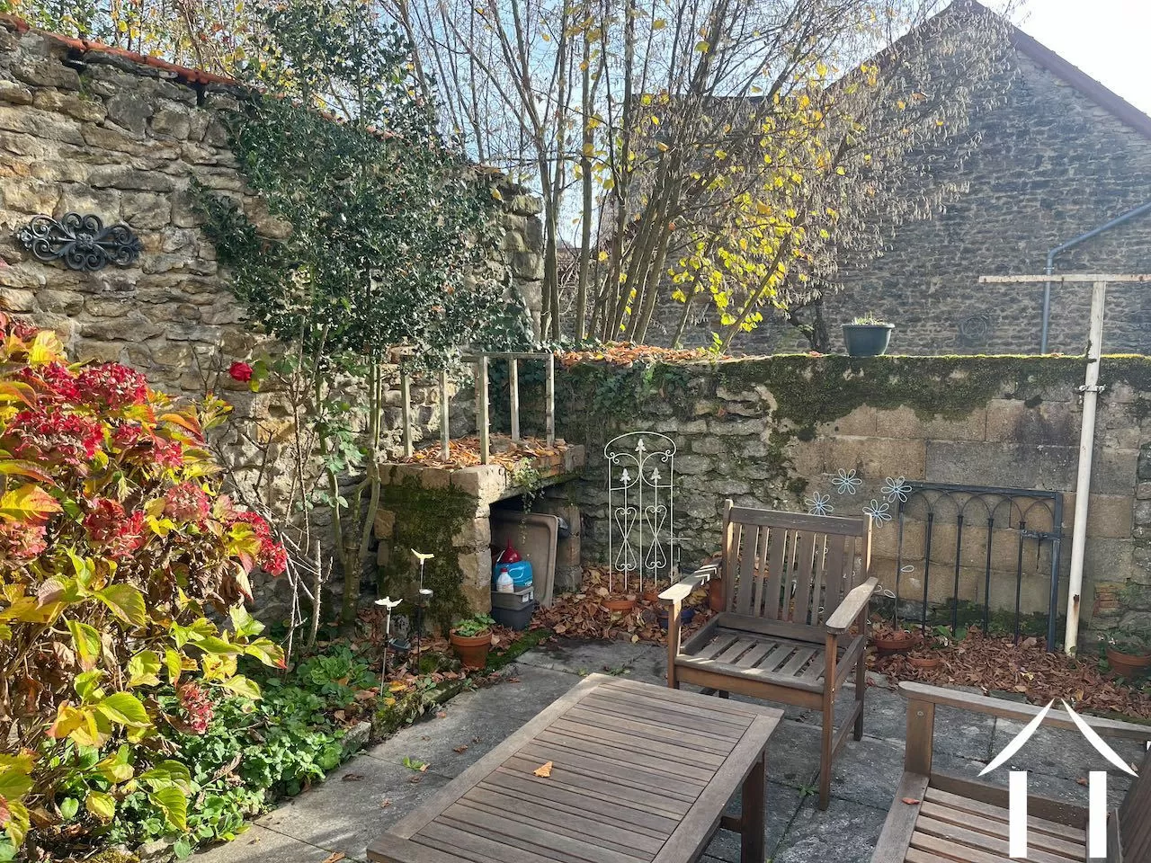 The terrace seen from the kitchen