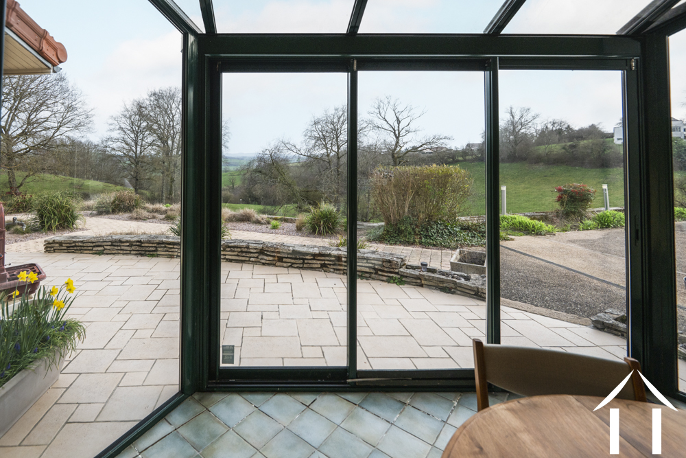View from dining table veranda