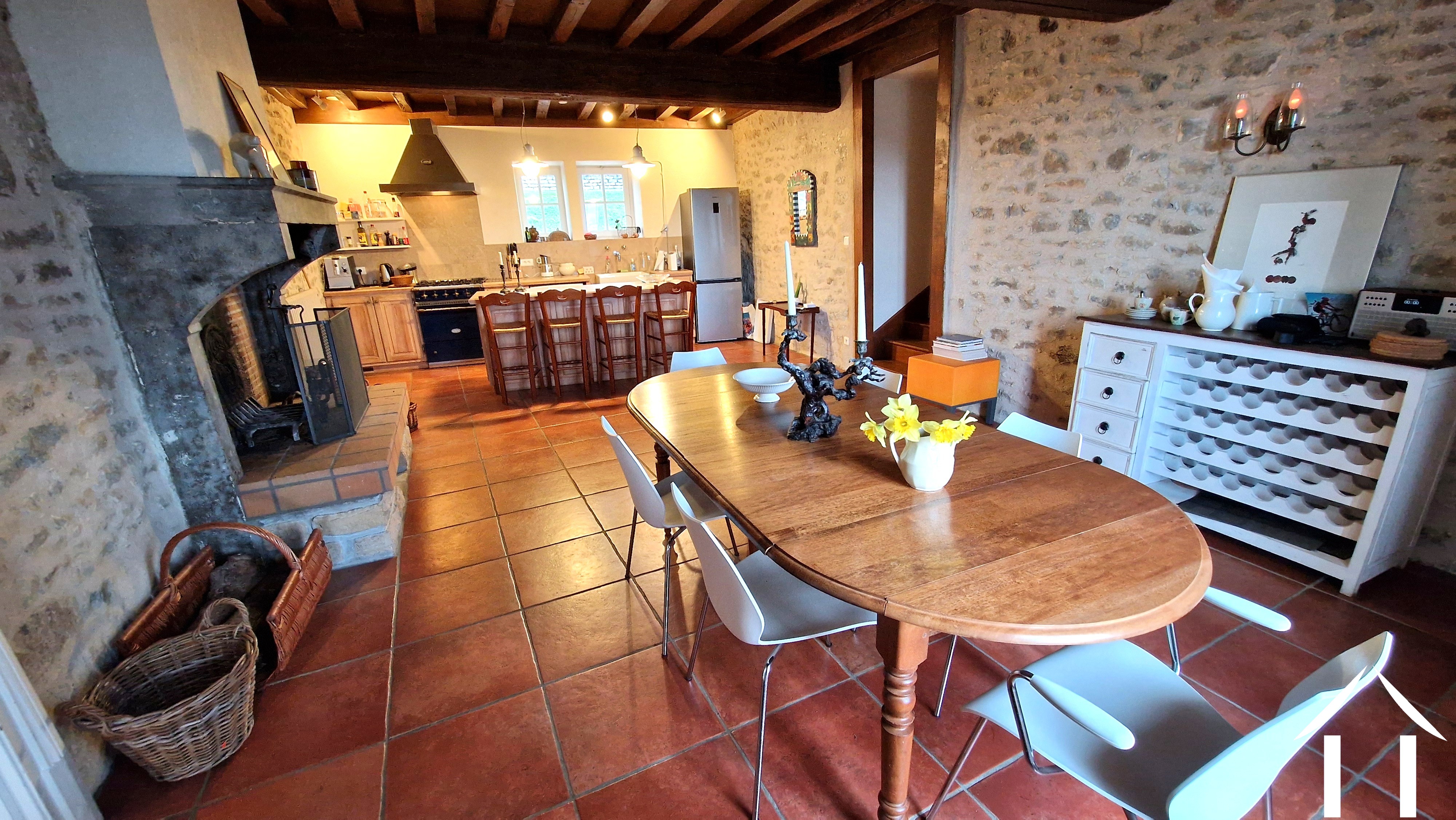 Dining and kitchen