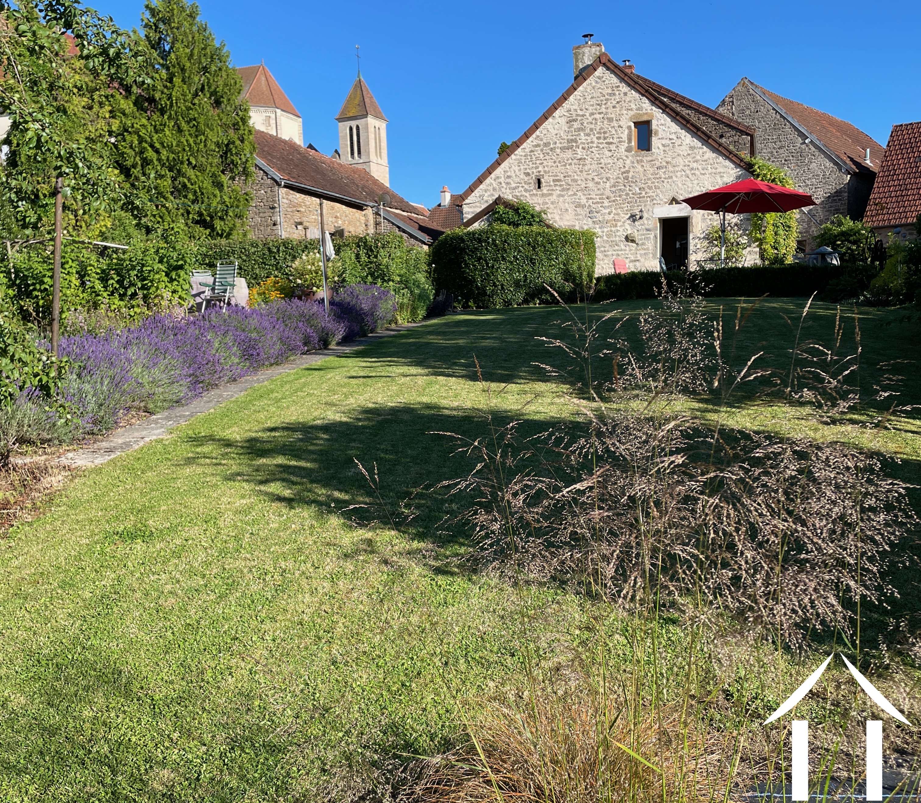 Summer colour with view to church