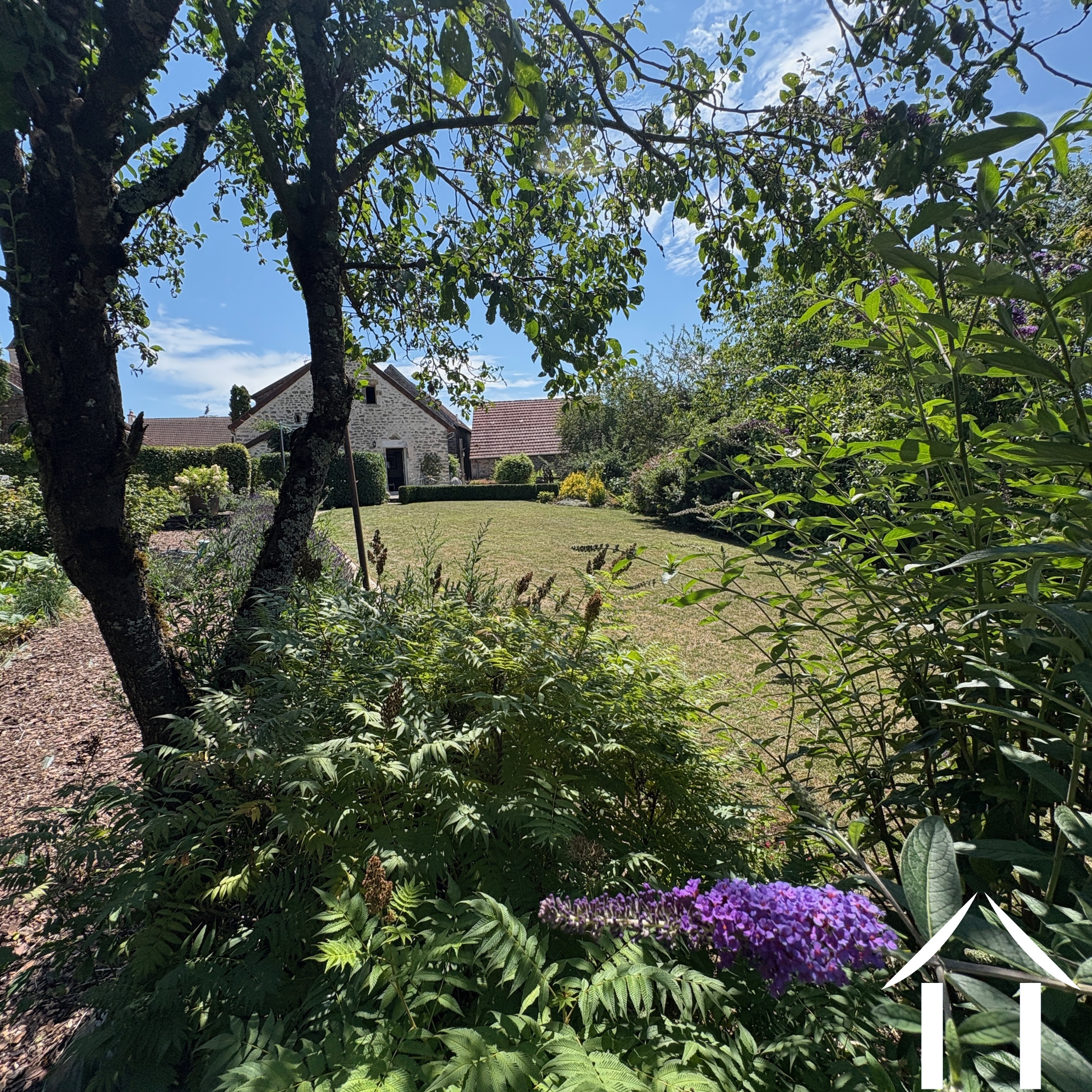 End of garden to house
