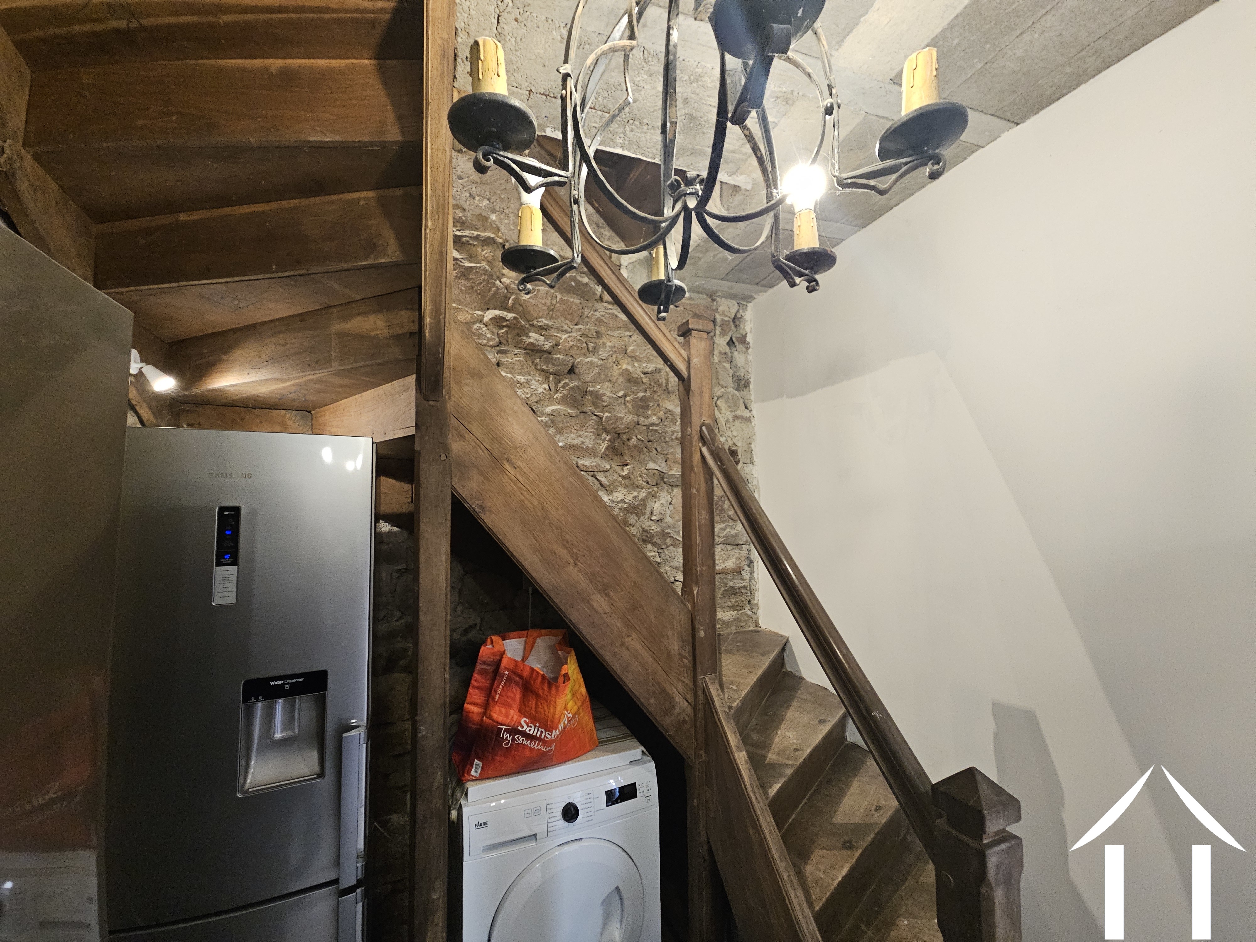 Stairs to Basement and wine cellar