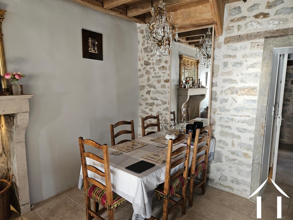 Dining corner of salon