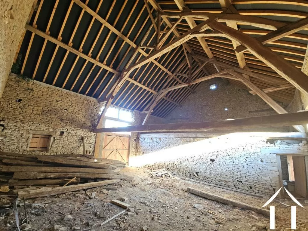 Barn Interior and Beam Structure