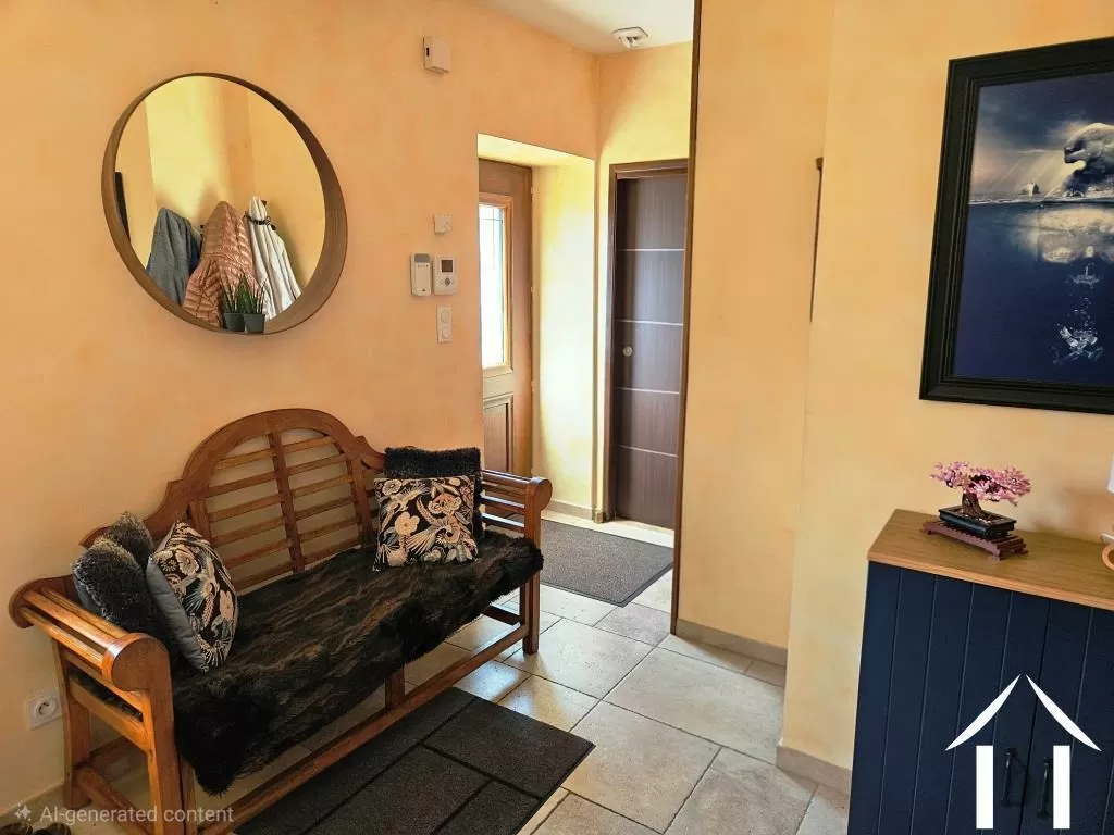 Hallway leading to living room and bedroom