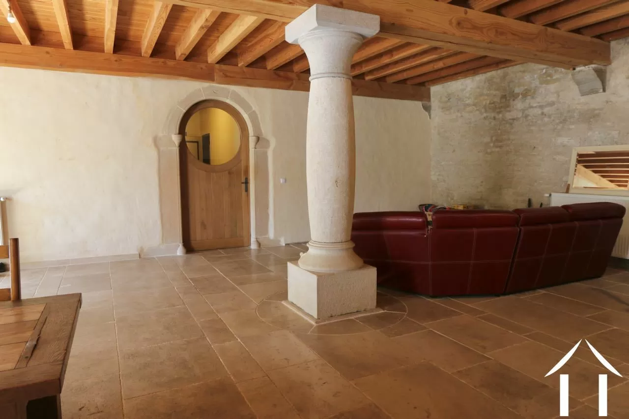 View from the kitchen towards the door leading to the bedrooms