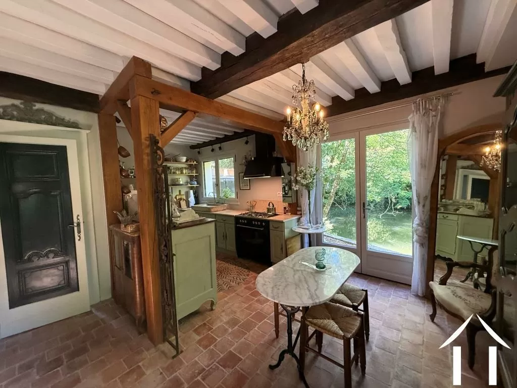 Kitchen with access to riverside 