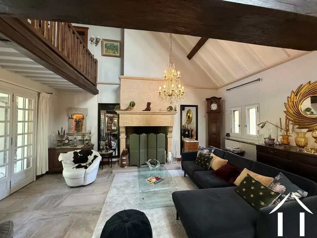 Feature fireplace in living room