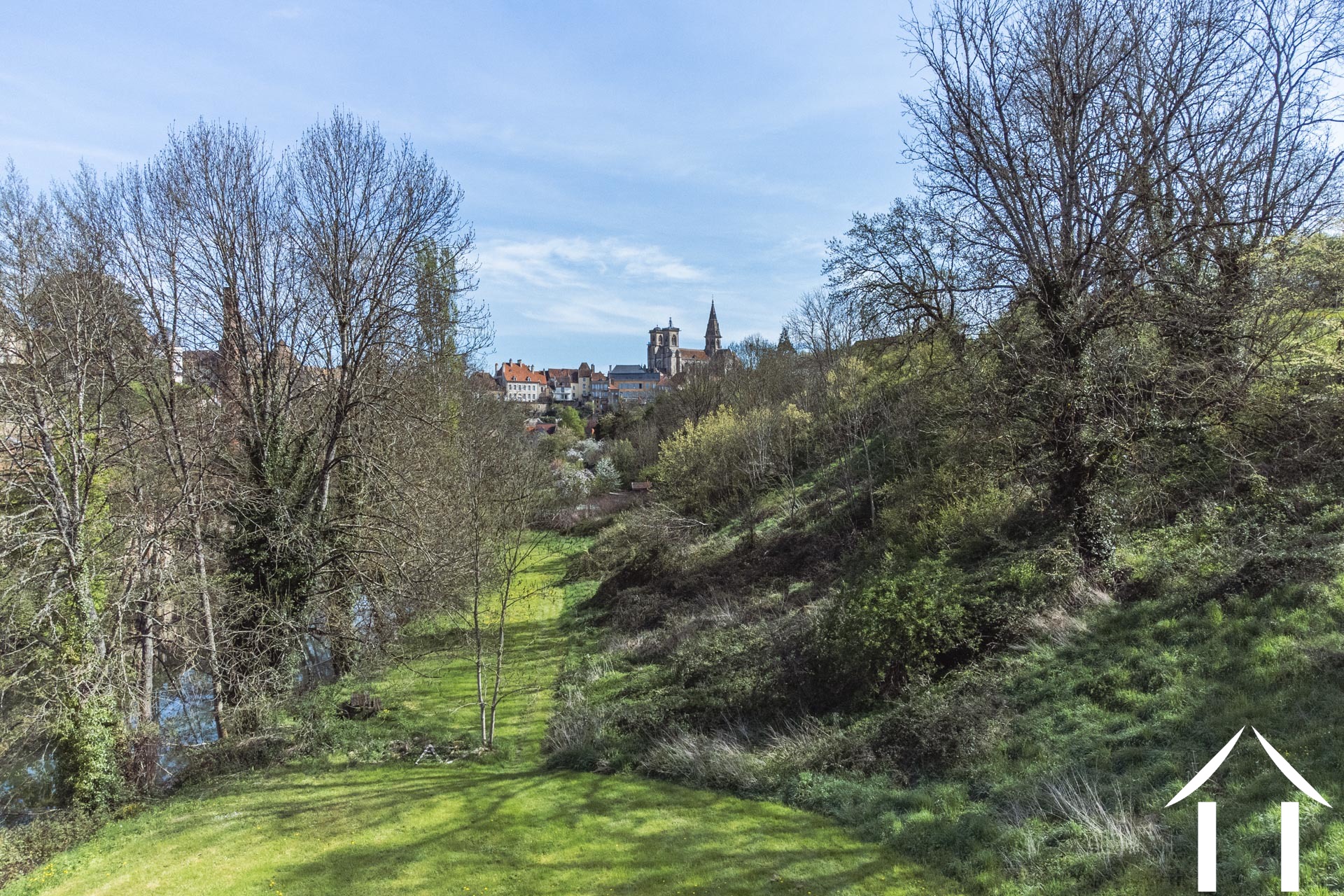 View through Meadow to town