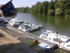 Pleasure boats on the river Saone