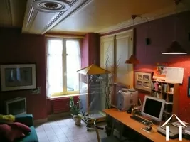 The office/bureau located off the kitchen - note the period styled ceiling.