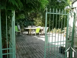 Alfresco dining (en terrasse) is part of the lifestyle that comes with owning a house in this part of France. This secluded dining terrace overlooks the garden and provides both a private and shady area to eat during the hot summer days.