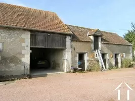 This shows the large outbuilding with its 4 car garage and loft
