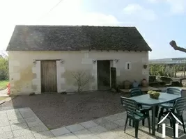 This shows the other side of the two roomed outbuilding