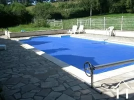 pool with cover on