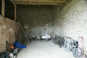 inside barn