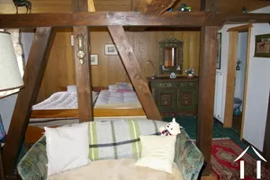 sleeping area in downstairs flat