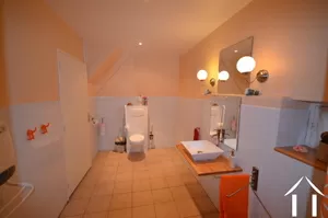 Large handicapped shower room with toilet