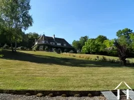 garden and house in the background