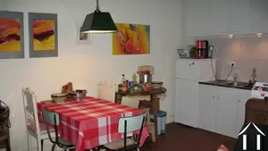 dining area in front of kitchen