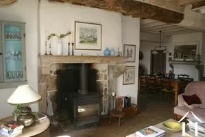 Burgundy fireplace