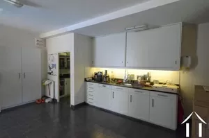 Large kitchen work space on ground floor