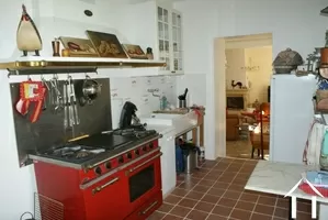 Kitchen with range
