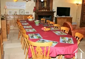 Dining area of open plan room