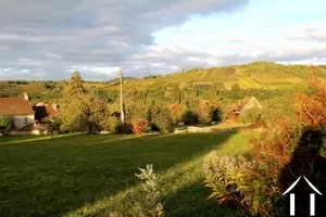 Great views of the wine fields in the Maranges valley