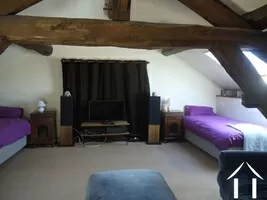 children sleeping area under eaves.