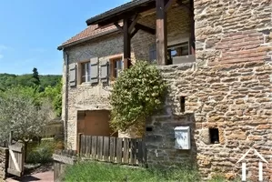 Traditional stone house with Mâconnais balcony