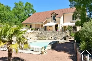 South side of the house with pool and terraces