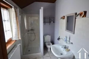 shower and toilet on main floor