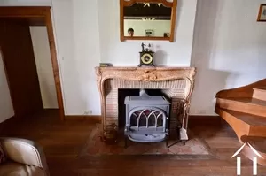 wood burner in salon