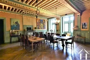 Large dining room next to the kitchen