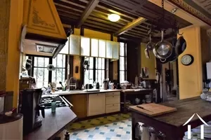 Galley kitchen next to the dining room